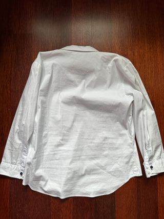 Camisa Zara Basic Mujer Entallada Blanco Talla XXL