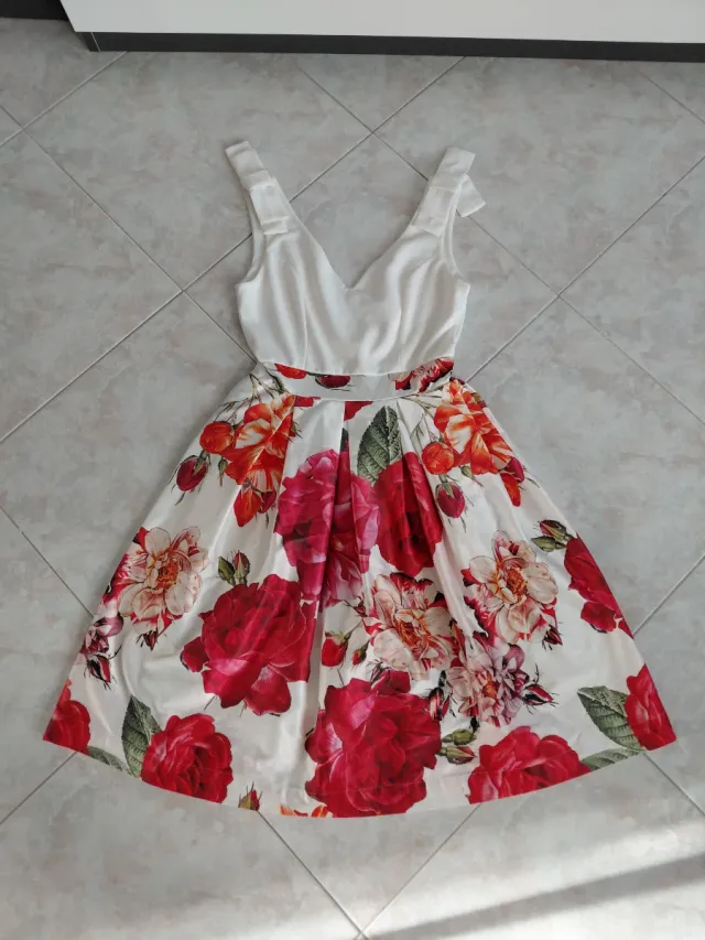 Vestito elegante floreale tg S/M