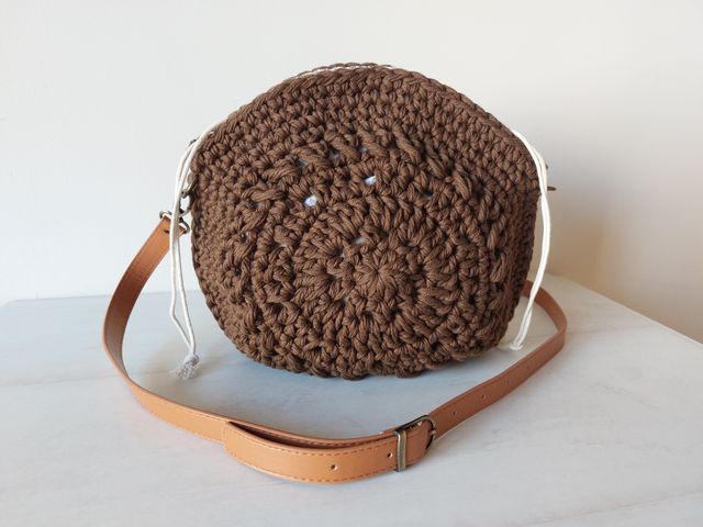 Bolso crochet marrón nuevo