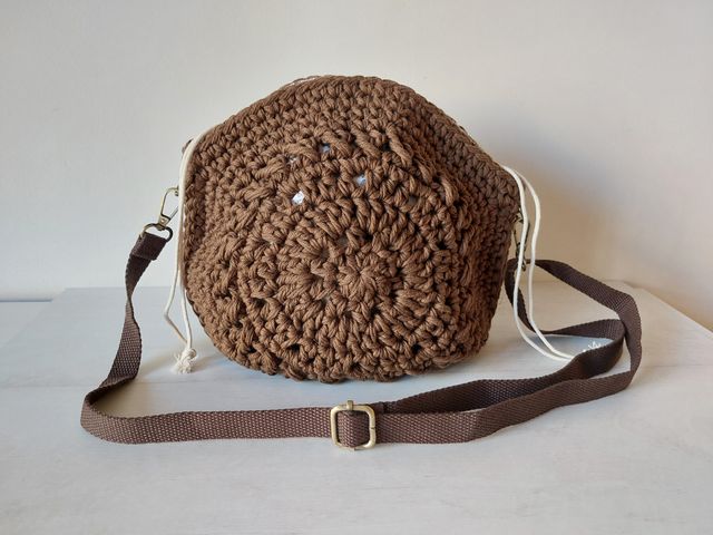 Bolso crochet marrón nuevo