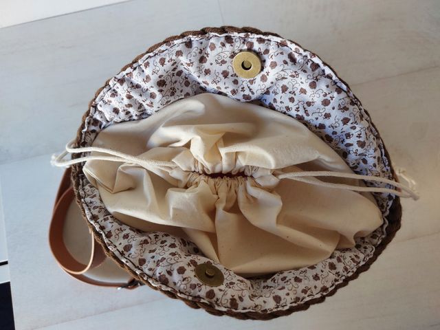 Bolso crochet marrón nuevo