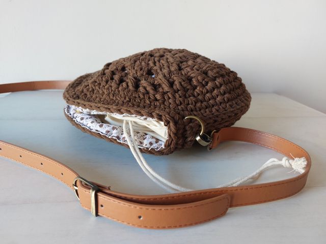 Bolso crochet marrón nuevo