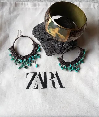 Conjunto Zara Pendientes y Pulsera