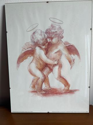 Lámina Golden Cherubs I de Ruth Baderian 30 x 40