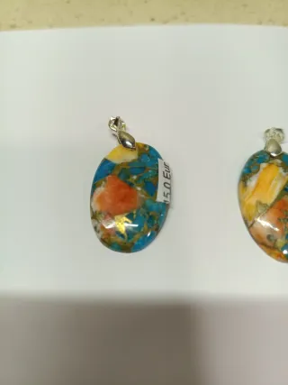 COLGANTE TURQUESA OSTRA MINERALES