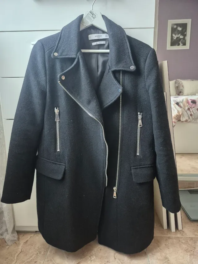 Abrigo Mango Negro Talla M