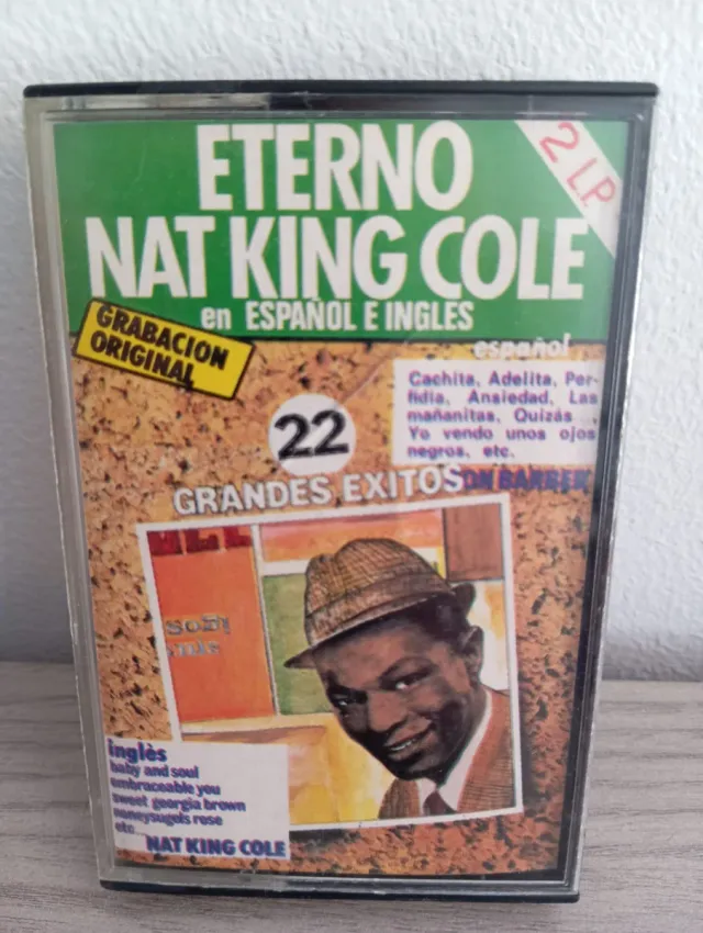 Casete Eterno Nat King Cole 2 LP Español Inglés