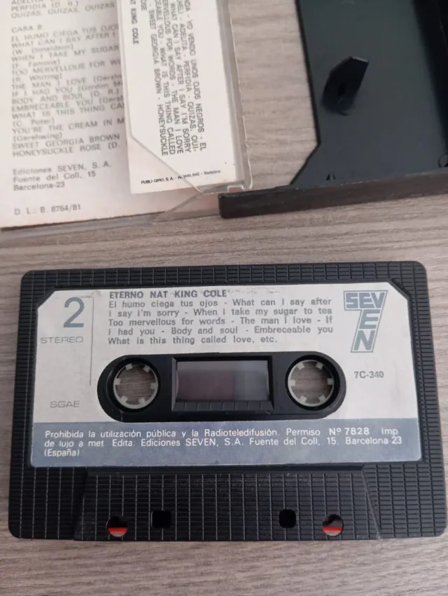Casete Eterno Nat King Cole 2 LP Español Inglés