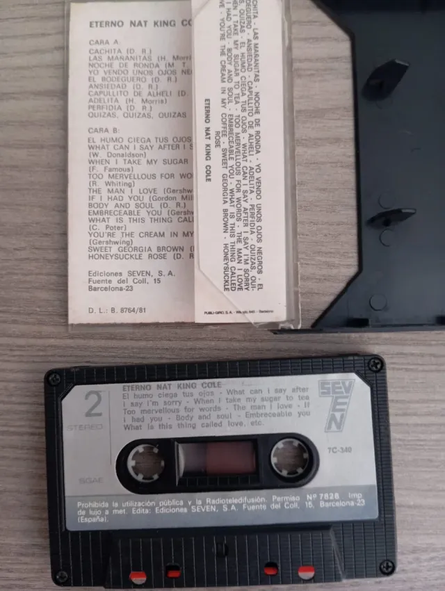 Casete Eterno Nat King Cole 2 LP Español Inglés