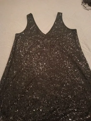 Vestido fiesta H&M negro talla S