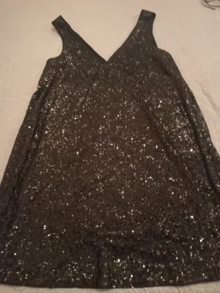 Vestido fiesta H&M negro talla S