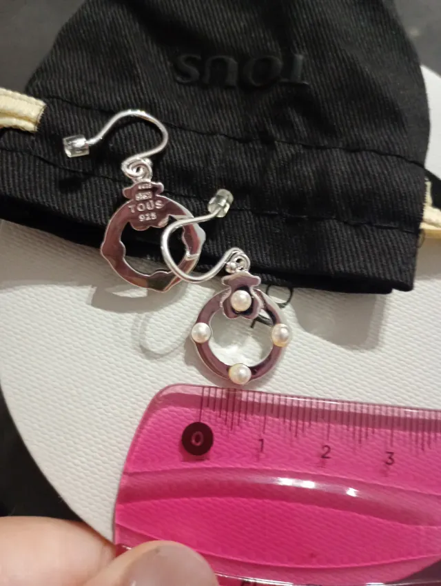 Pendientes Superpower Plata Perlas