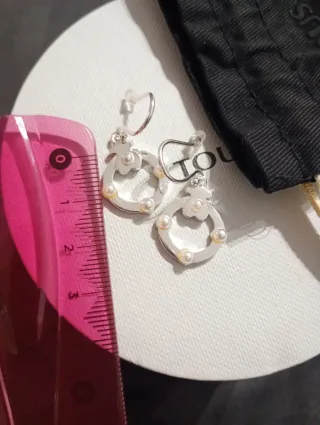 Pendientes Superpower Plata Perlas