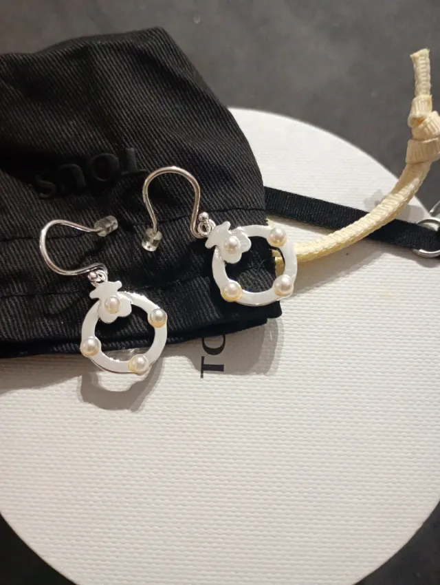 Pendientes Superpower Plata Perlas