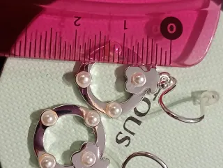 Pendientes Superpower Plata Perlas