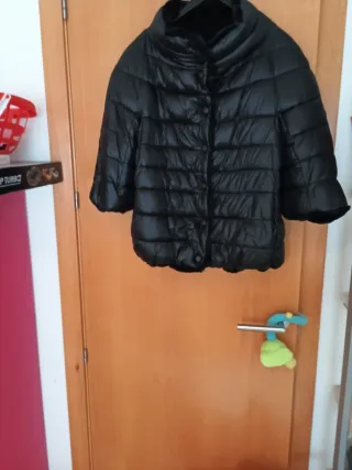 Cazadora negra reversible de buton