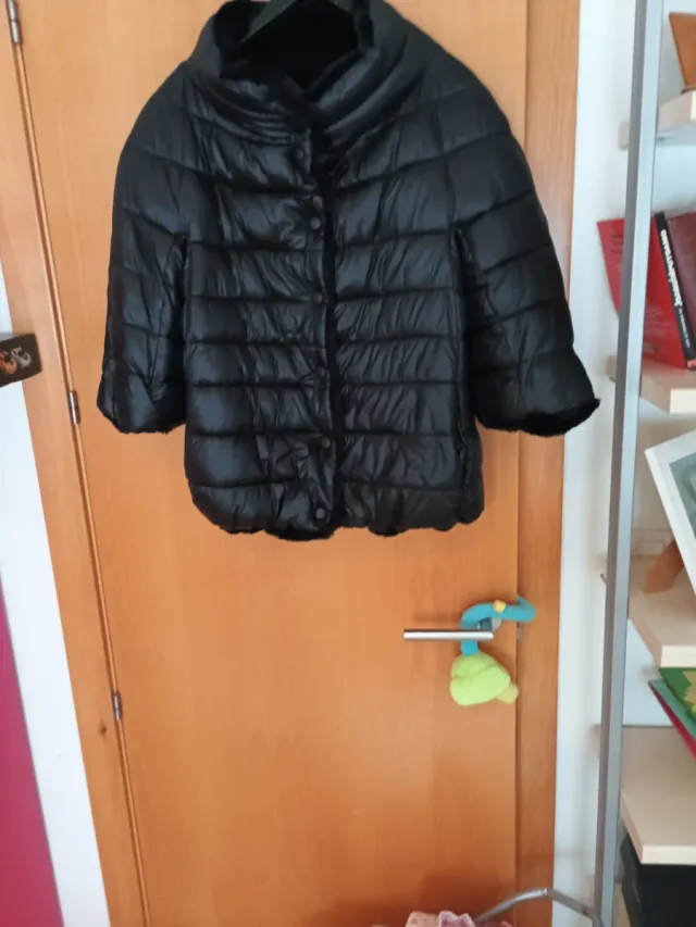 Cazadora negra reversible de buton