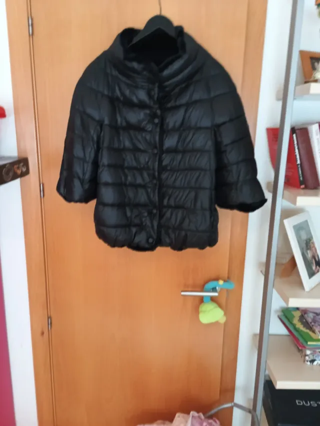 Cazadora negra reversible de buton