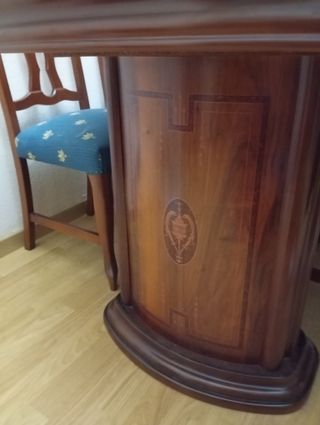 Mesa comedor madera extensible + 6 sillas