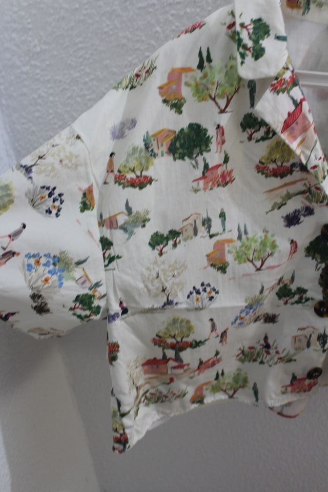 Camisa Zara Estampada Multicolor Talla XS