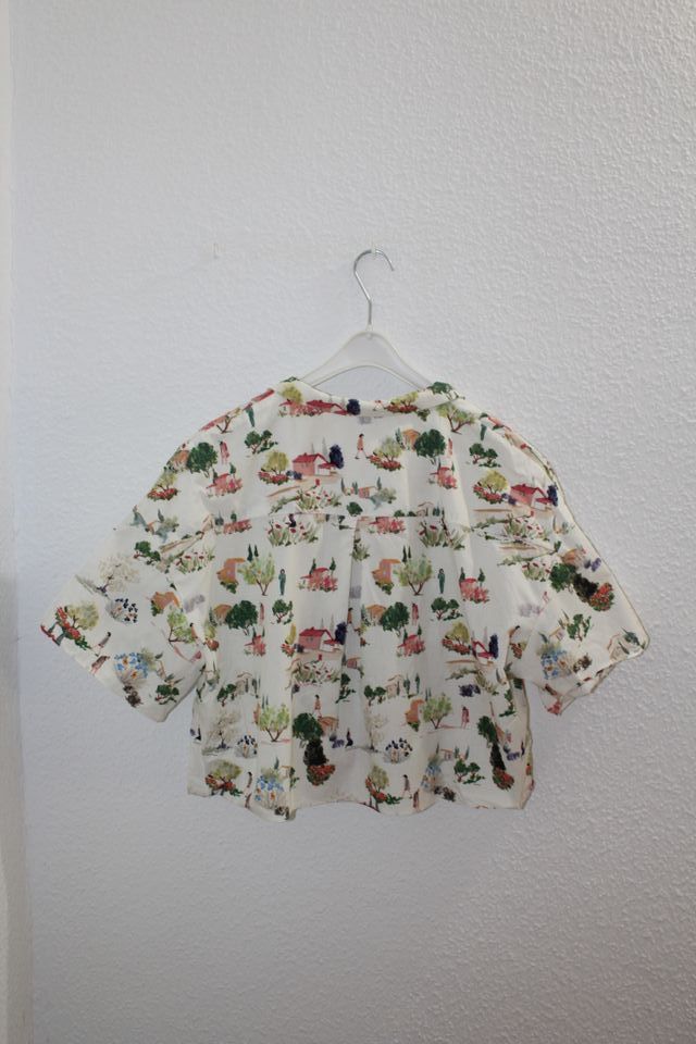 Camisa Zara Estampada Multicolor Talla XS