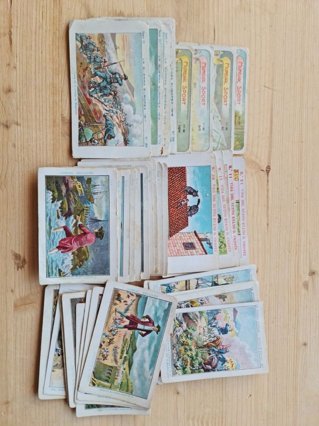 Lote 44 cromos antiguos La Guerra Europea