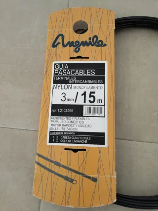 Dos Guía Pasacables Nylon 3 mm 15 mts y 4 mm 15 mt