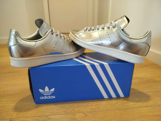 Zapatillas Adidas Stan Smith Plateadas