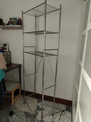 Estantería Metálica Plata para Baño