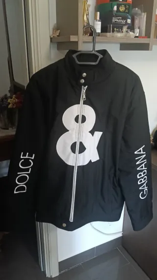 Giacca Dolce & Gabbana Nera con Logo Bianco