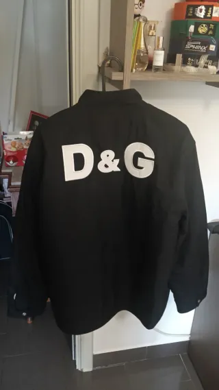 Giacca Dolce & Gabbana Nera con Logo Bianco