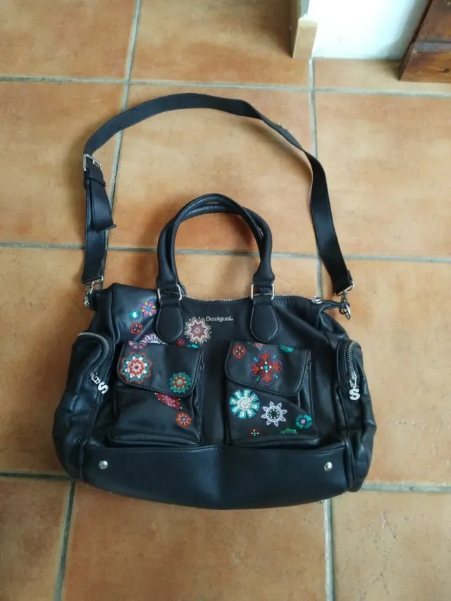 Bolso Desigual Negro Multicolor