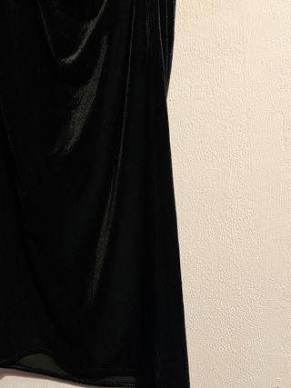 Falda Zara negra con drapeado