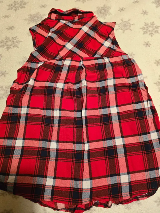 Blusa sin mangas a cuadros roja