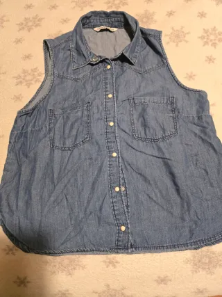 Blusa vaquera sin mangas