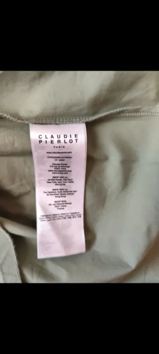 Vestido Claudie Pierlot Negro y Verde talla 3.