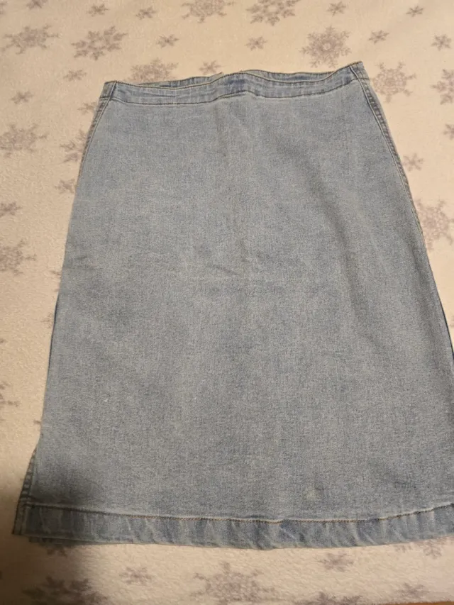 Falda vaquera midi azul