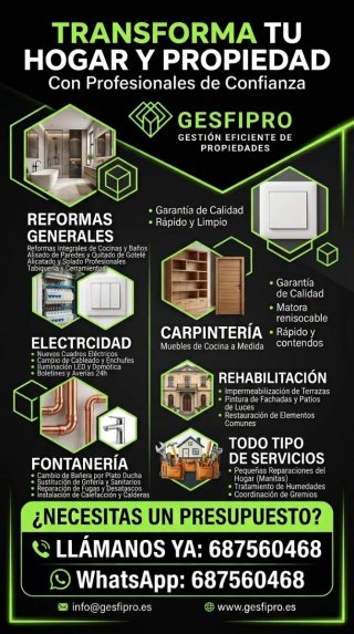 Reformas y Servicios Integrales | Calidad, Rapidez