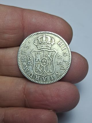 CARLOS III 2 REALES PLATA 1779 MADRID (E874)
