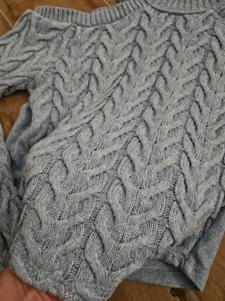 Jersey Zara Celeste Hombros Descubiertos