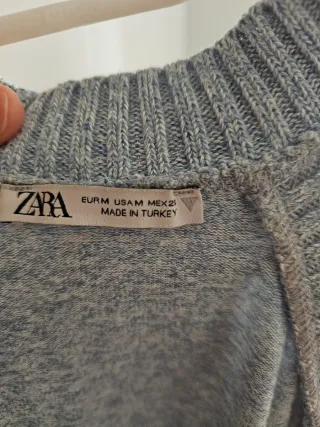 Jersey Zara Celeste Hombros Descubiertos