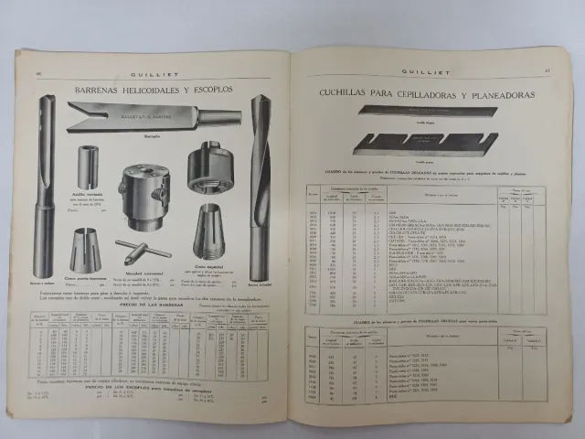 Catálogo de útiles para madera Guillet