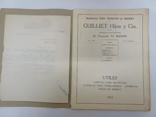 Catálogo de útiles para madera Guillet