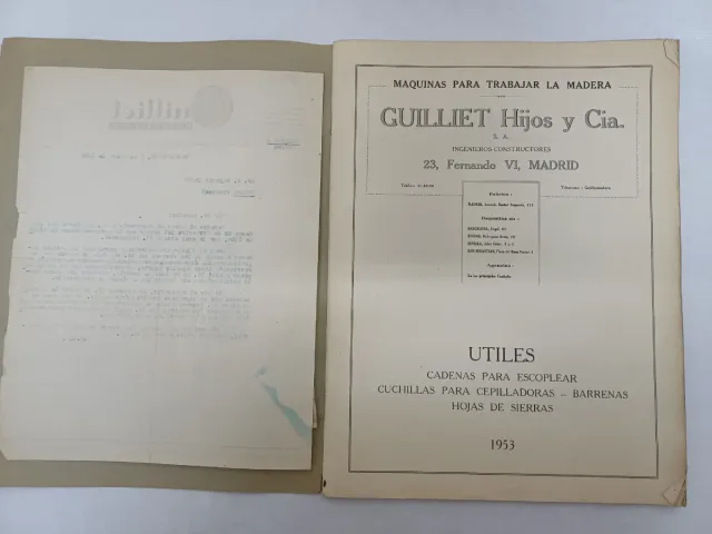 Catálogo de útiles para madera Guillet