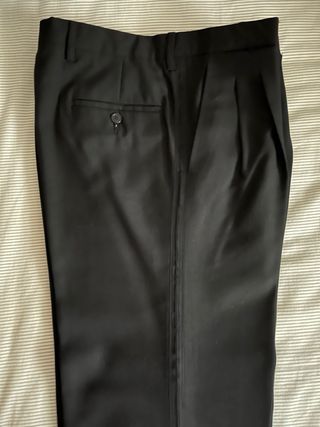 Pantalones de traje negros hombre