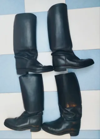Botas de montar piel negra talla 42.