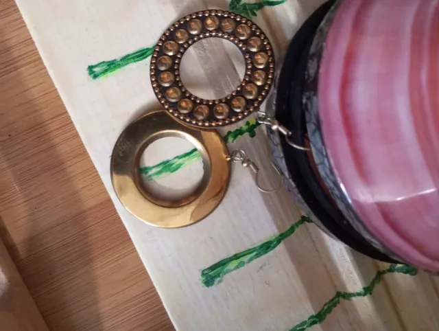 Pendientes Aro Dorados y Marrones