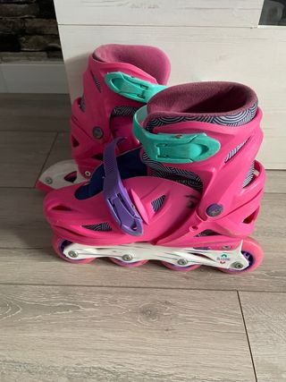 Patines niña rosa talla hasta 35