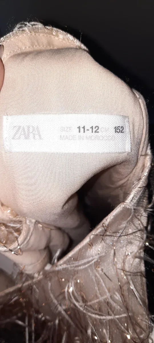 Vestido fiesta niña talla 11-12. Zara