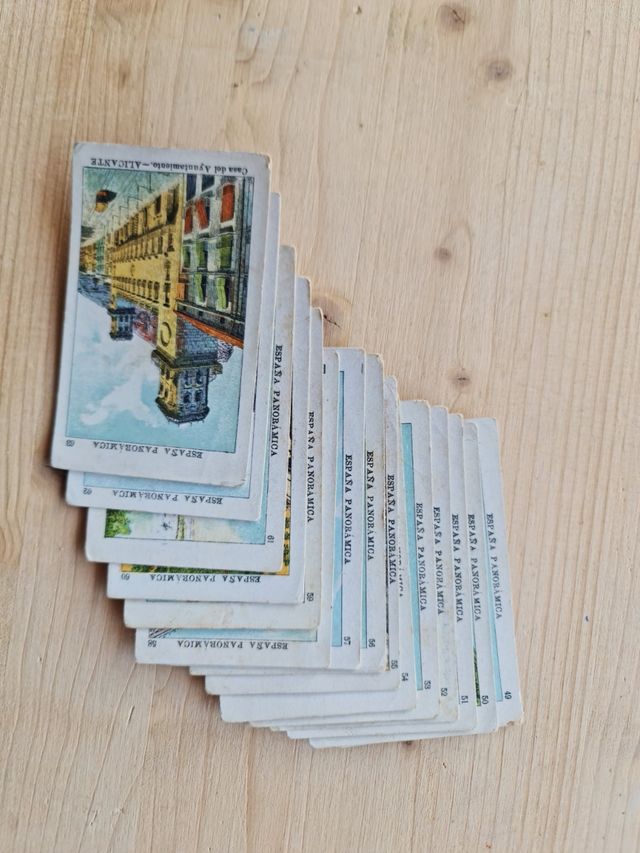 Lote 15 cromos antiguos España Panorámica